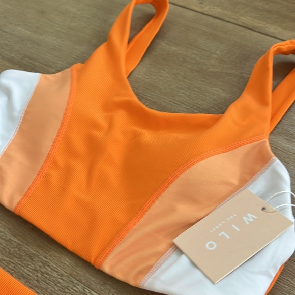 Wilo the label workout bra crop top and leggings set small - Picture 3 of 7